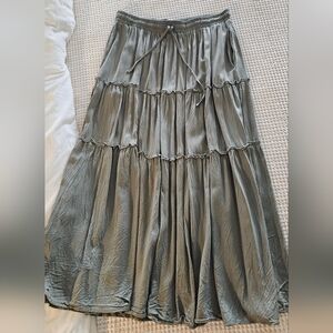 Midi Length Peasant Skirt